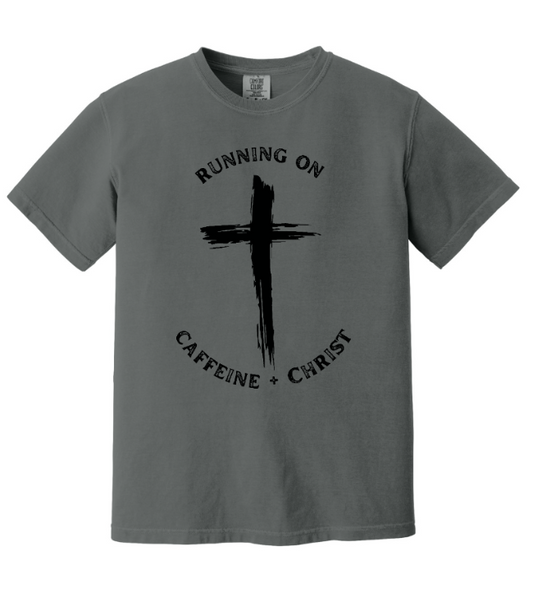 Running on Caffeine + Christ T-shirt